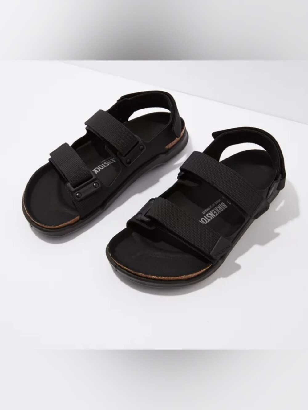 Birkenstock Black Men's Two-Strap Adjustable Sandals 8